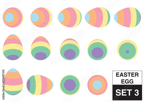 Easter egg vector set.