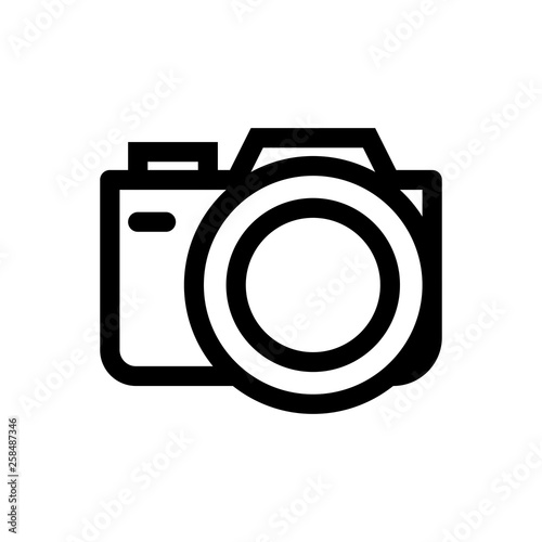 Photo icon. Camera lens sign