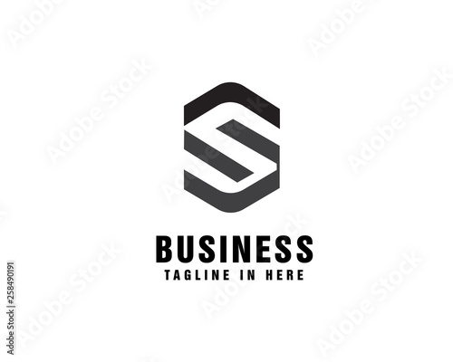 S W Hexagon logo design inspiration