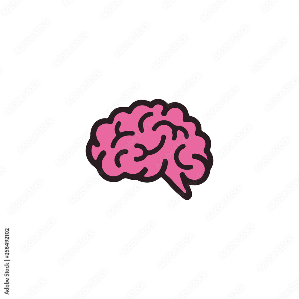 Brain illustration icon Brain illustration icon