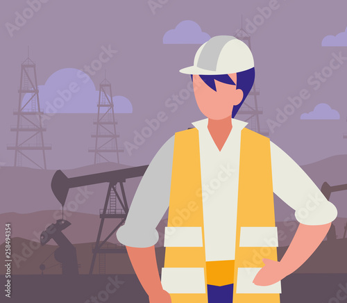 oil industry worker avatar character