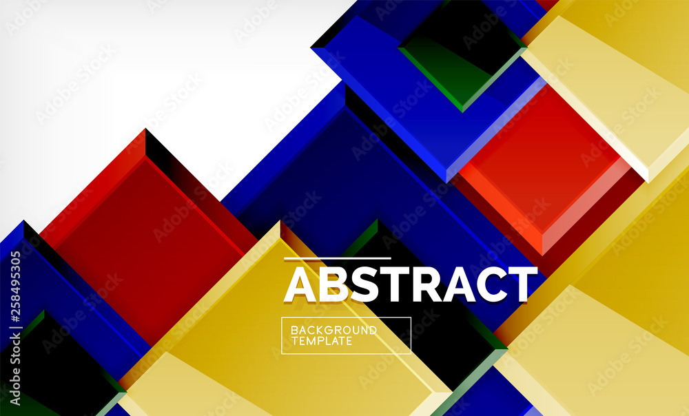 Geometric abstract background, modern square design Geometric abstract background, modern square design
