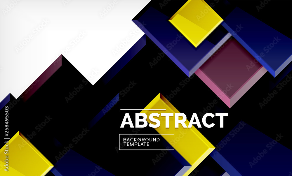 Geometric abstract background, modern square design Geometric abstract background, modern square design