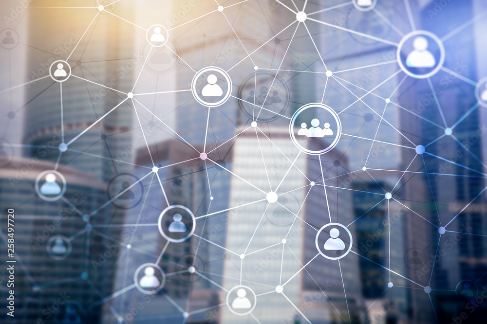 Double exposure people network structureþþ HR - Human resources management and recruitment concept. Double exposure people network structureþþ HR - Human resources management and recruitment concept.