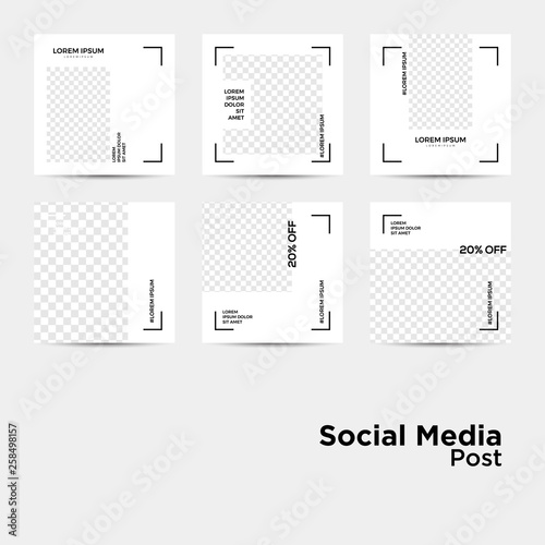 Modern promotion square web banner for social media mobile apps. Elegant sale and discount promo backgrounds fo digital marketing