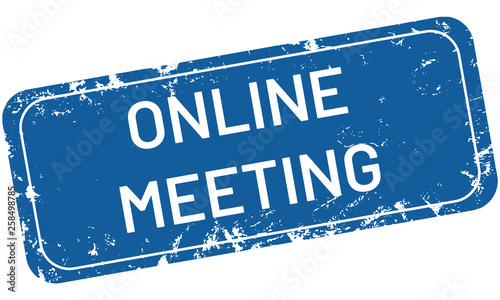 vector Stempel Online Meeting	