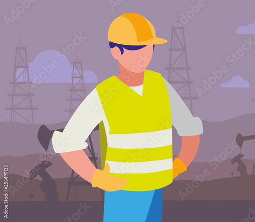 oil industry worker avatar character