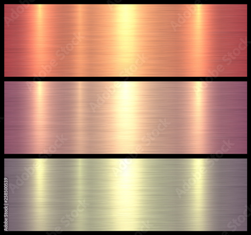 Metal textures orange rose color - brushed metallic background