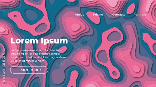 Colorful geometric background 05. Fluid shapes composition. Eps10 vector
