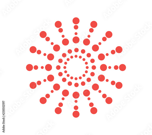 A rounf logo concept color vector
