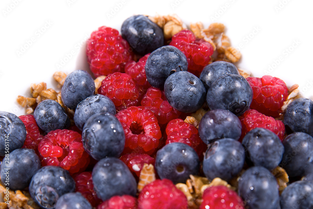 Raspberries, Blueberries, Walnuts and Oatmeal Raspberries, Blueberries, Walnuts and Oatmeal