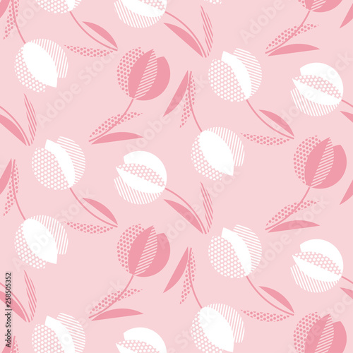 Geometric holland tulip flo...