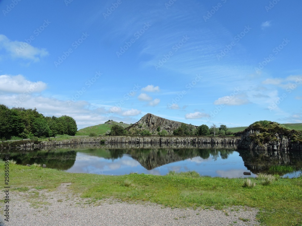 Cawfield's quarry, Hadrian's Wall in Northumberland, UK