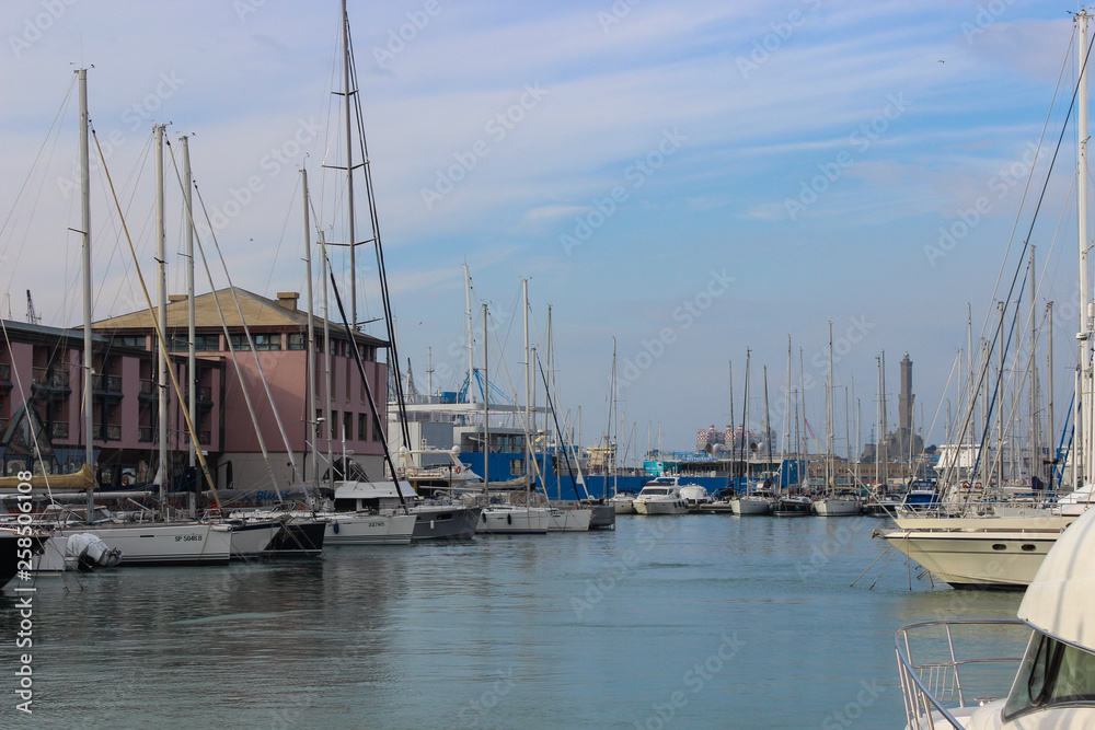 cityscapes of the port city of Genoa cityscapes of the port city of Genoa
