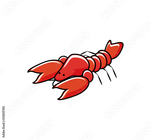 delicious lobster seafood icon