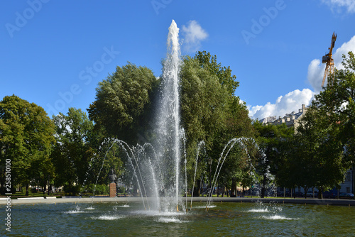 Ancient Large Fountain in Alexander Garden, Saint Petersburg, Russia
