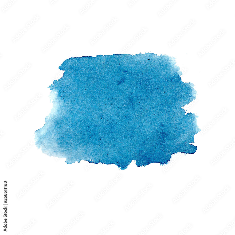 Watercolor blue abstract background. Isolated design element. Watercolor blue abstract background. Isolated design element.