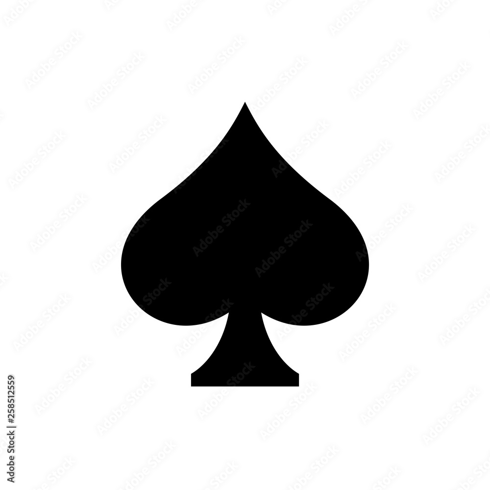 Playing card symbol spades Drawings icon, vector, logo Playing card symbol spades Drawings icon, vector, logo