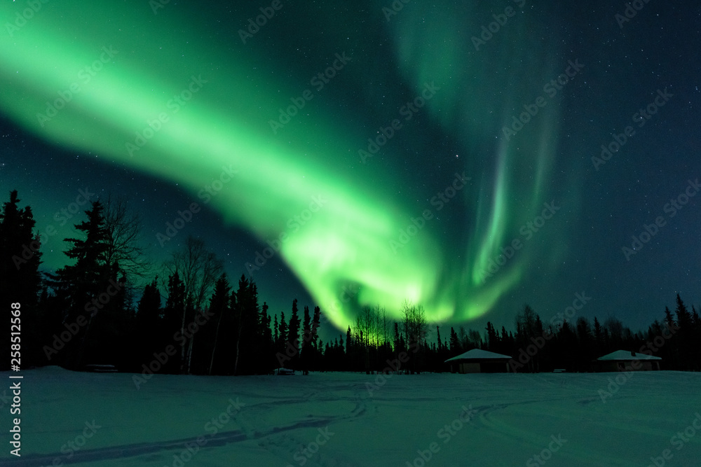 Northern Lights at Chena Lakes in Alaska