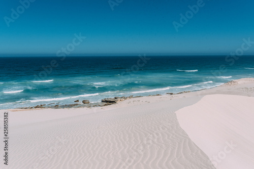 Sanddünen in Südafrika am Meer photo