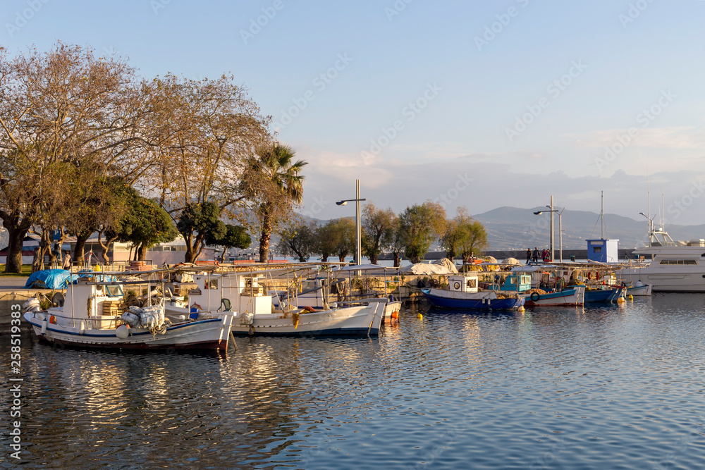 Quay of the city of Kalamata (Greece, Prefecture of Messinia, Peloponnese)