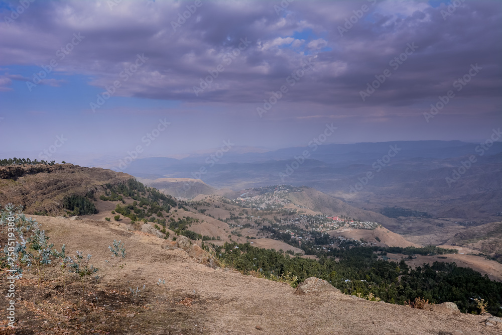 Landscape in Lalibela in Ethiopian