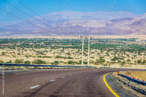 So called Dead Sea Highway in Jordan