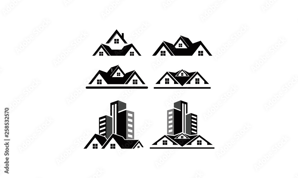 Obraz premium architecture building logo set
