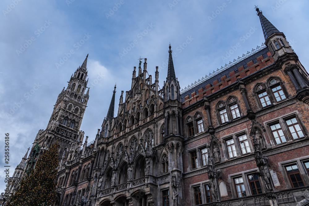 The city hall in the season of Christmas Munich. Germany