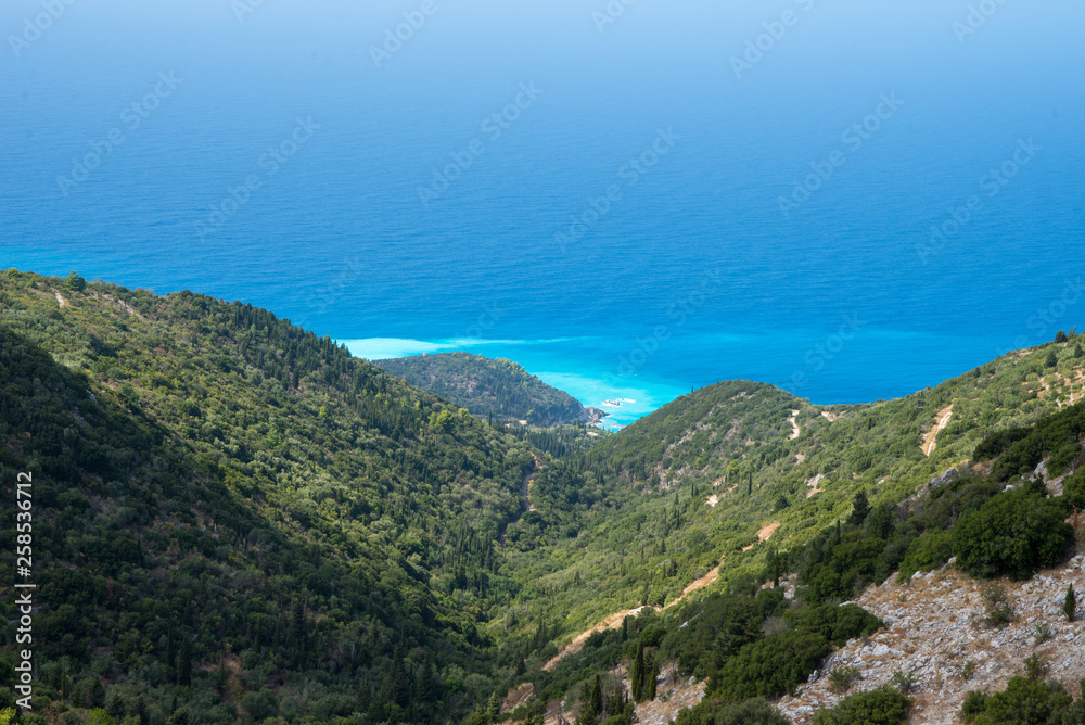 Beautiful sea view in Meganisi. Lefkada is popular tourist destination in Greece.