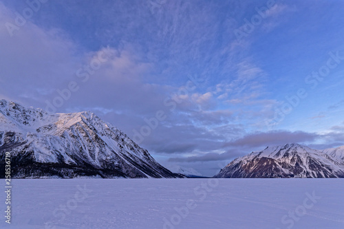 Sunrise on Kathleen Lake, Kluane National Park, Yukon, Canada photo