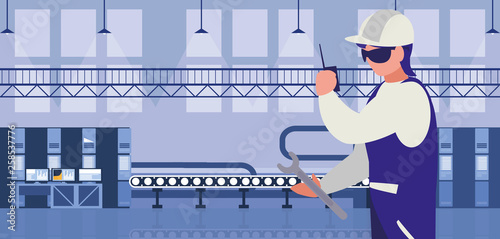 worker in factory workplace