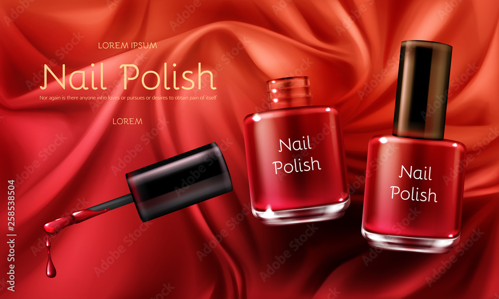 Free Vector | Nail polish advertisement