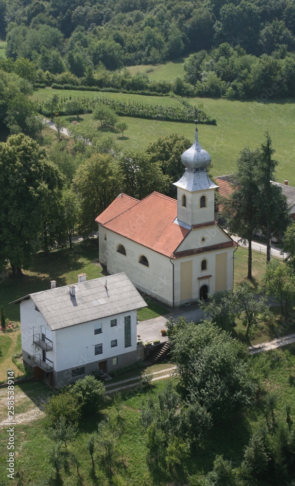 Holy Trinity parish church in Barilovicki Cerovac, Croatia