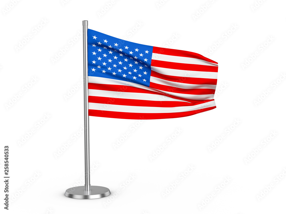 Fototapeta premium Flapping flag USA