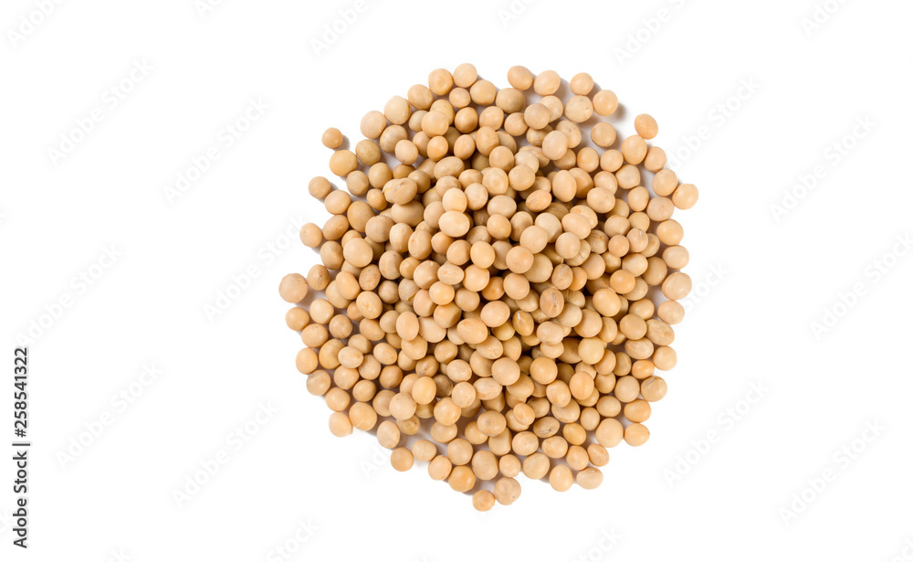 soy bean heap isolated on white background. nutrition. food ingredient. soy bean heap isolated on white background. nutrition. food ingredient.
