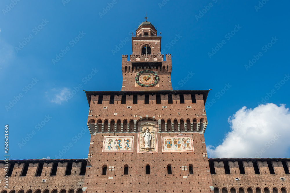 Torre del Filarete, the Sforzesco Castle in Milan, Italy