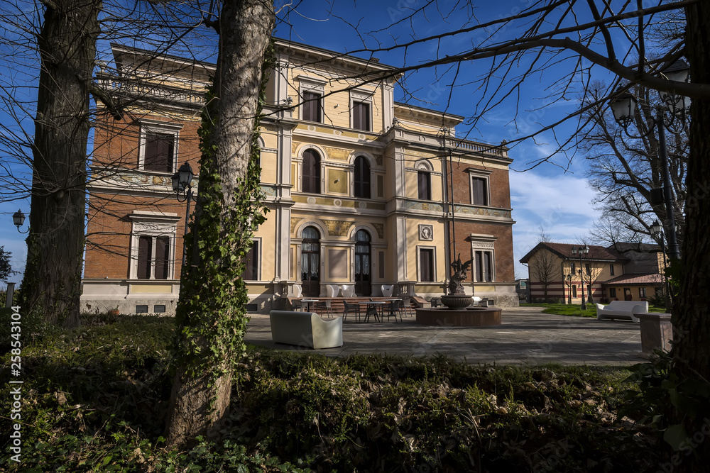 Fototapeta premium Villa Belussi, Corte de' Cortesi con Cignone, Italy.