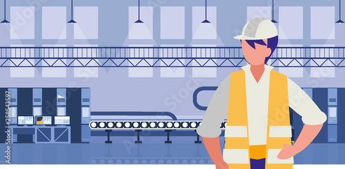 worker in factory workplace