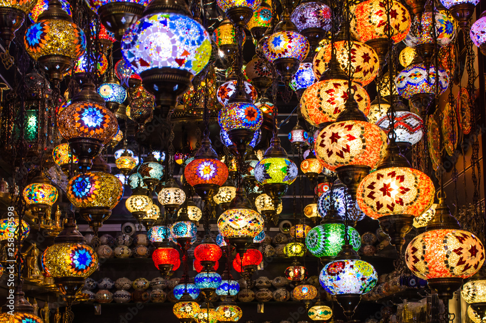 Turkish Colorful Lamps - Dubai Gold Souk Bazar
