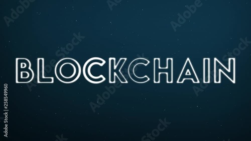 Computer generated, Blockchain technology animation photo