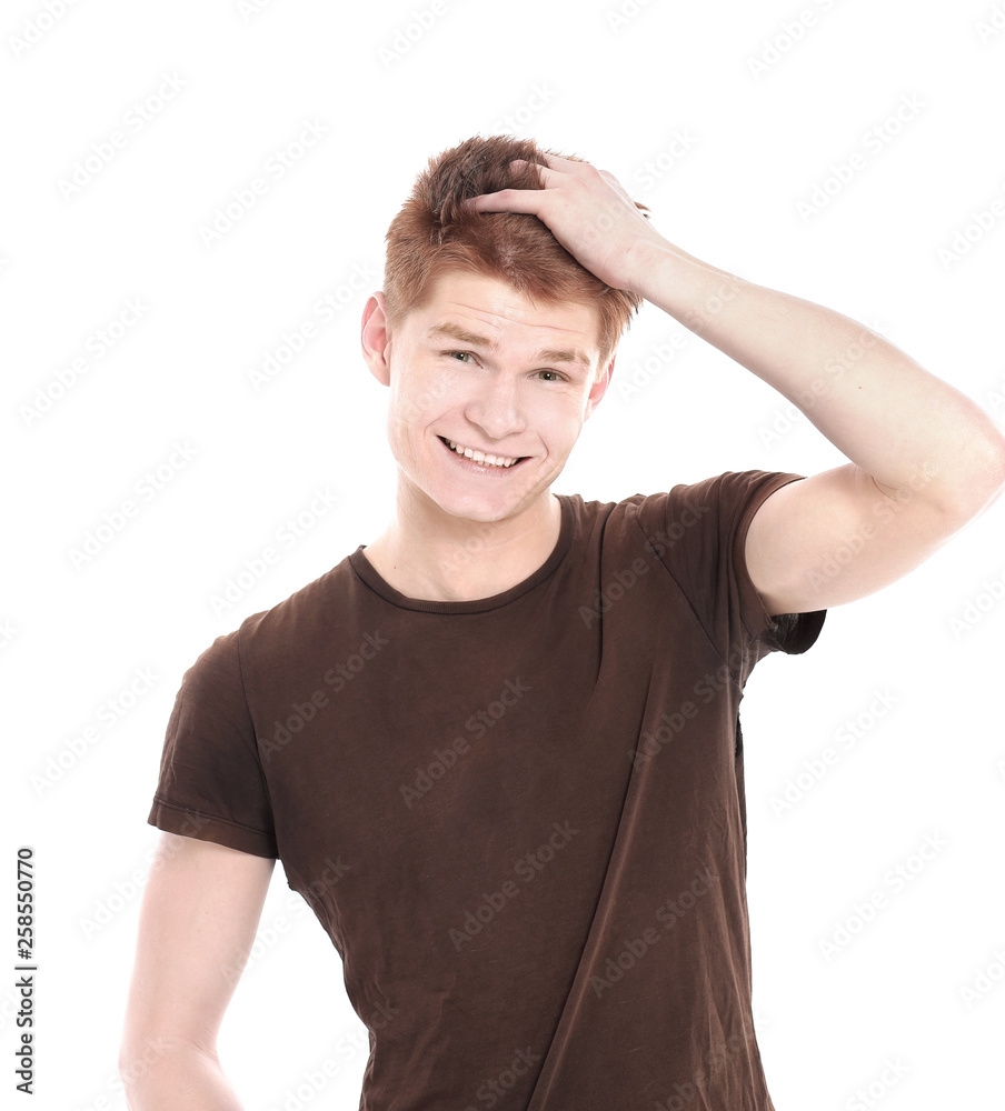 modern happy guy .isolated on a white background. modern happy guy .isolated on a white background.