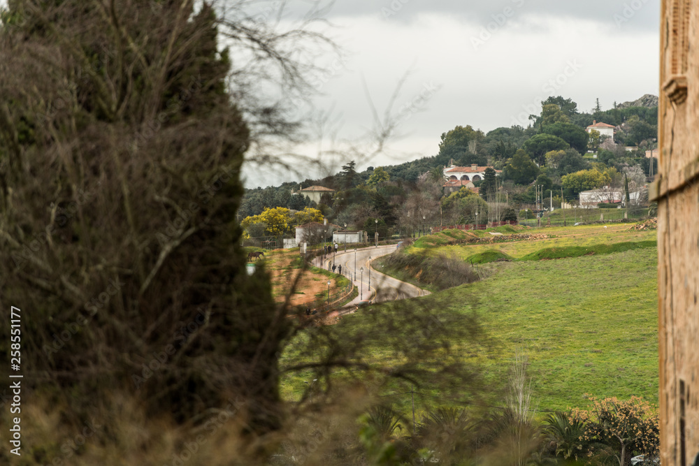 Views of the road leading up to the Sanctuary of Our Lady of the Virgin of the Mountain in Caceres Views of the road leading up to the Sanctuary of Our Lady of the Virgin of the Mountain in Caceres