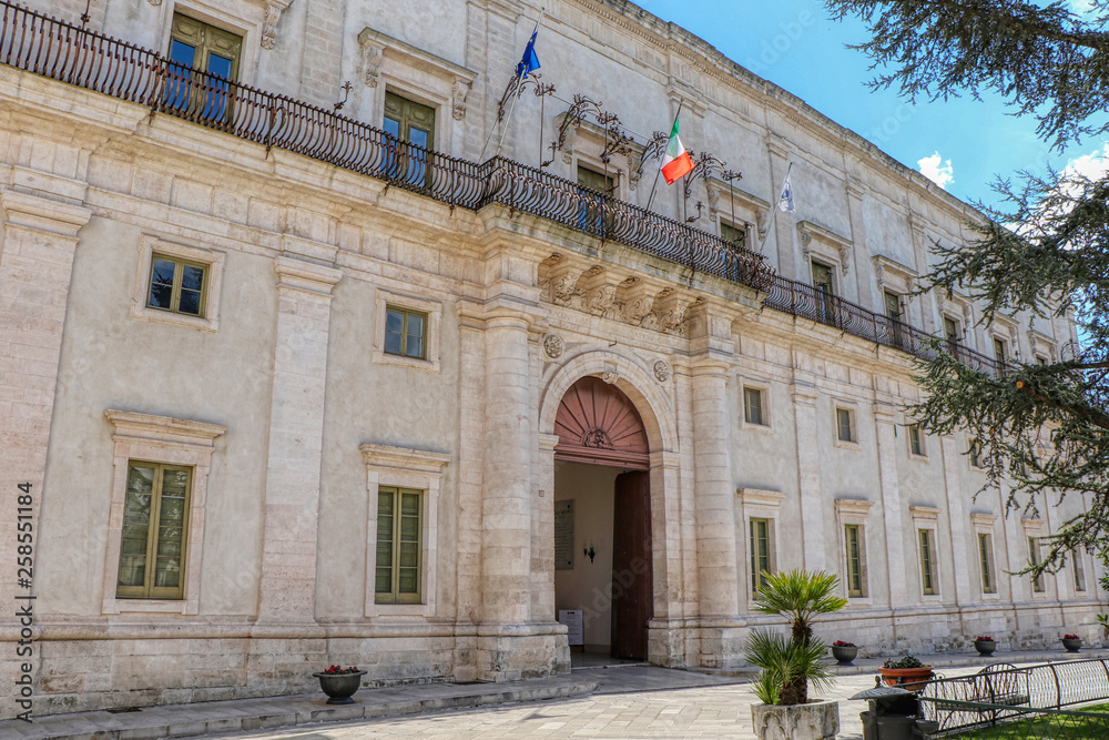 A view of the facade of the Ducal Palace in Martina Franca, Puglia, Italy