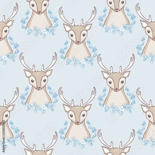 seamless deer pattern