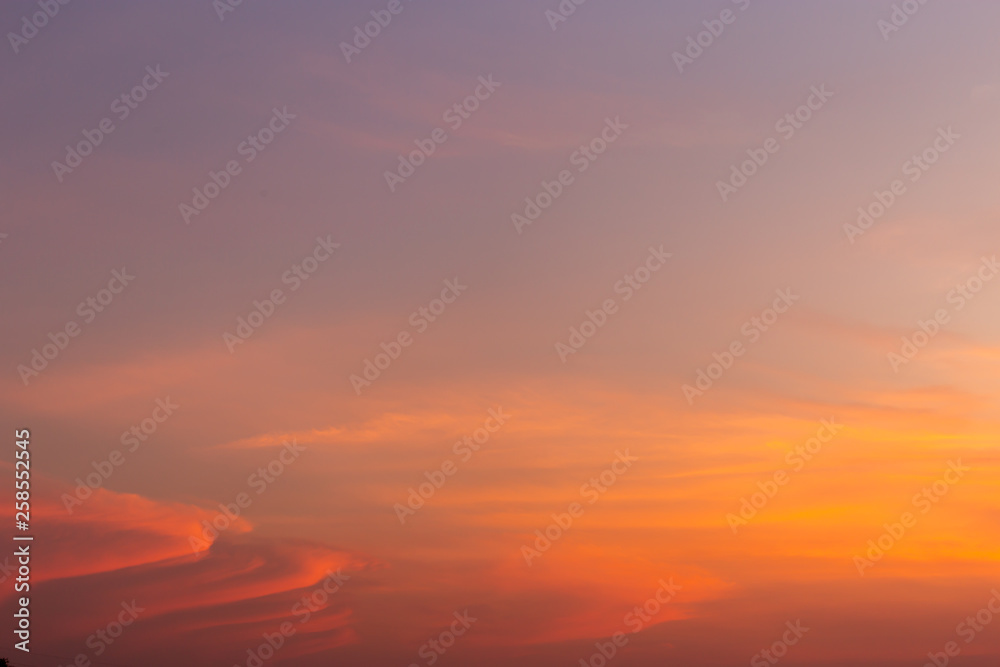 Beautiful sunset in twilight tone for background