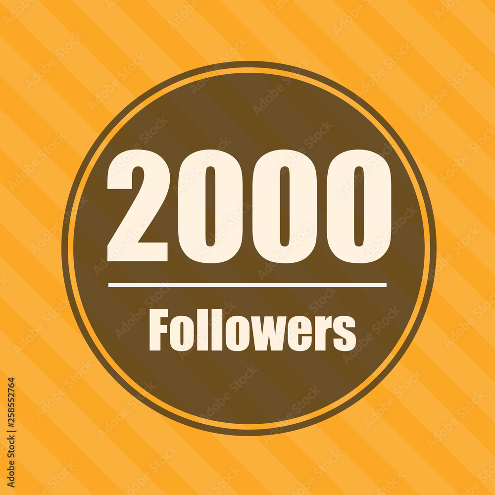 1000 (one thousand) followers. The inscription in the black circle. Vector illustration. 1000 (one thousand) followers. The inscription in the black circle. Vector illustration.