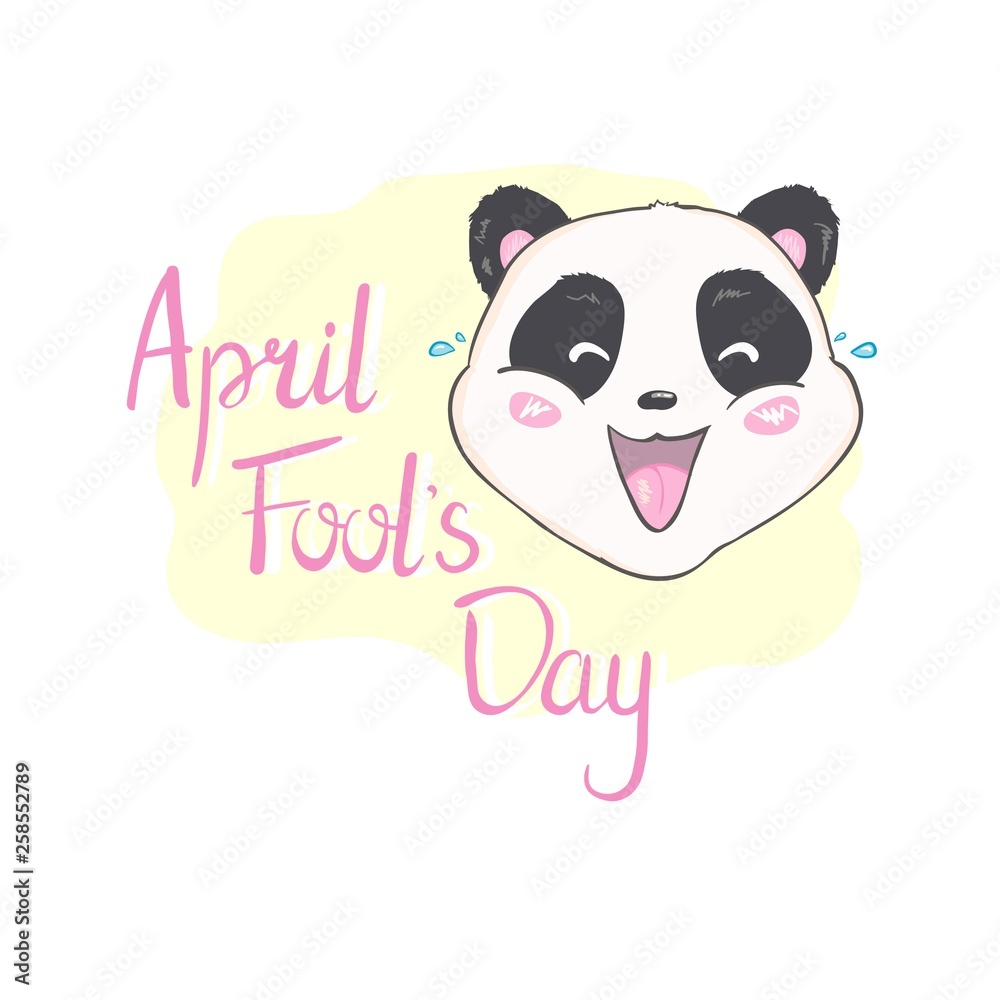 April fool's day message with cute panda April fool's day message with cute panda