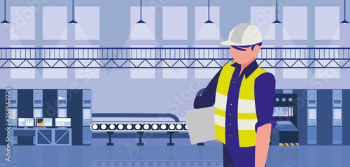 worker in factory workplace