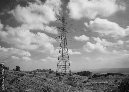 electric tower in a landscape